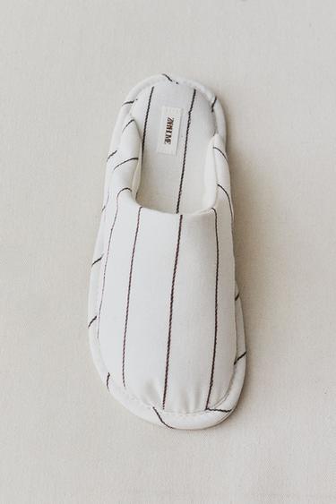 STRIPED MULE SLIPPERS - Beige by Zara