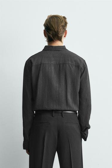 CHEMISE FLUIDE RAYURES PAILLETTES LIMITED EDITION - Noir de Zara - Image 2