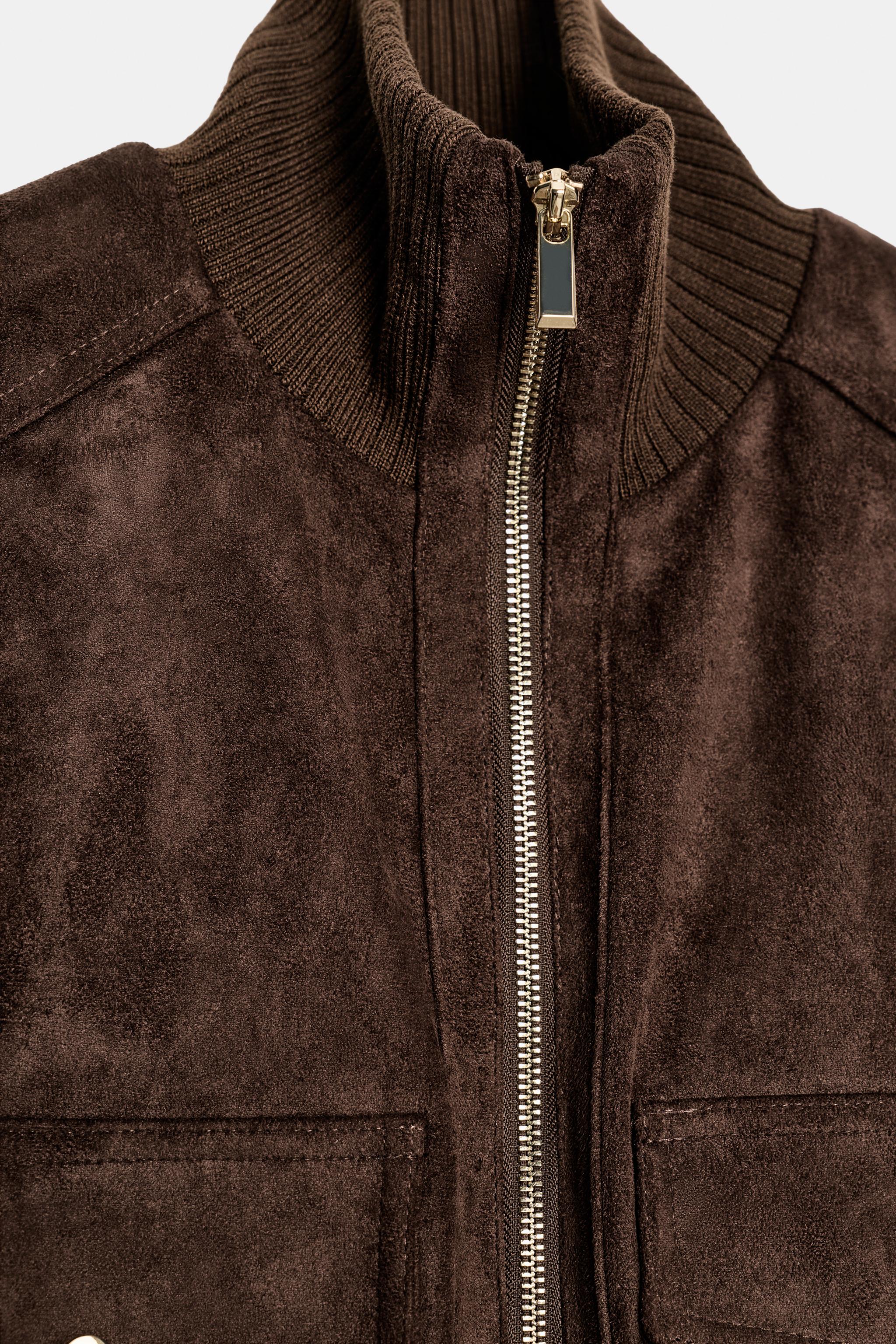 GILET SANS MANCHES EFFET DAIM