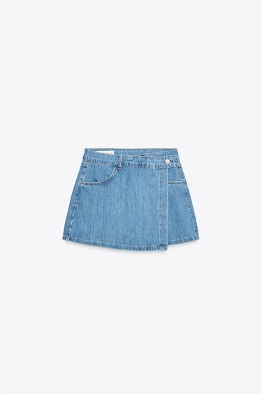 JUPE-CULOTTE Z1975 CROISÉE EN JEAN - Bleu moyen de Zara - Image 5