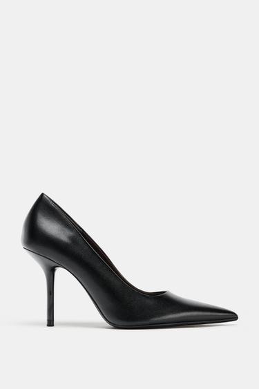 SCARPE CON TACCO IN PELLE - Nero di Zara