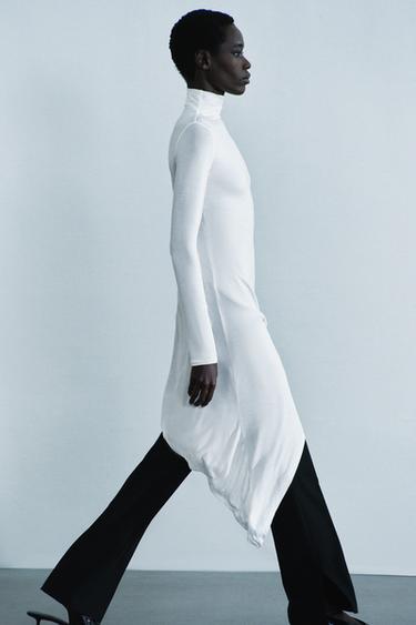 ASYMMETRICAL LONG TOP — White 2