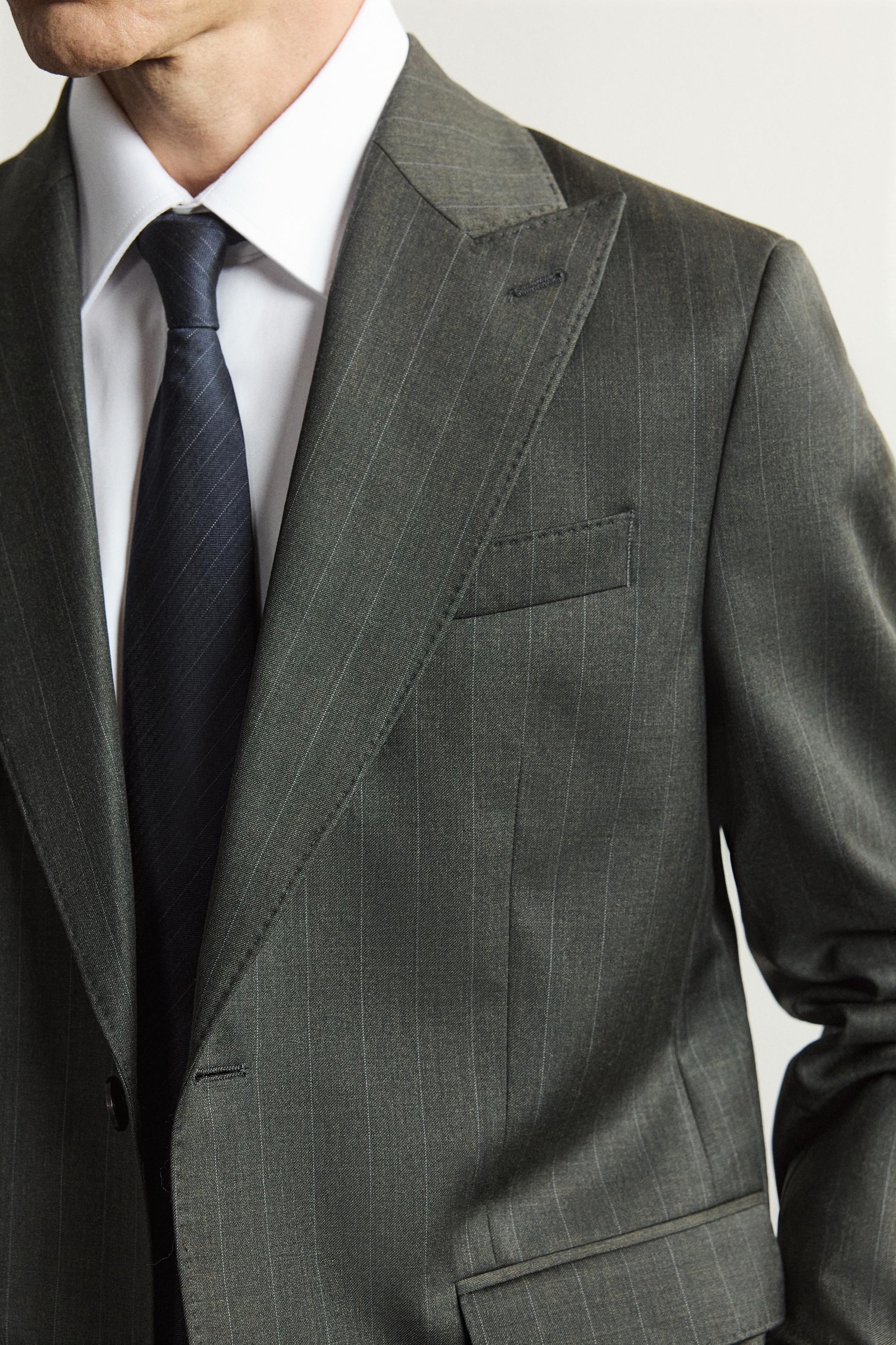 BLAZER COSTUME RAYURES 100% LAINE