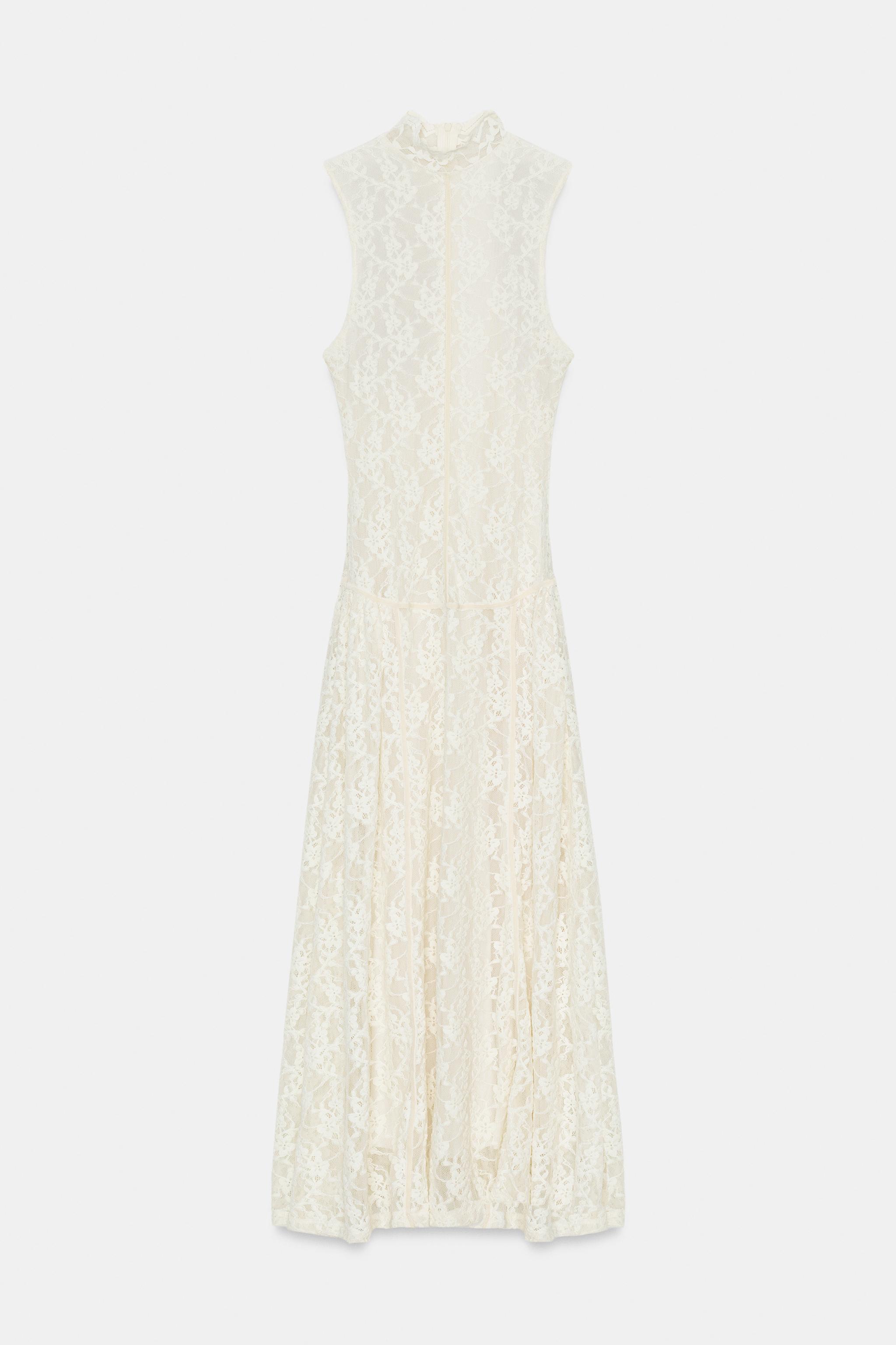LONG LACE DRESS - Ecru | ZARA United States LONG LACE DRESS - Ecru | ZARA United States