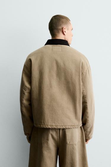 CONTRAST COLLAR FIREMAN CLASP JACKET - Sand by Zara - Image 2