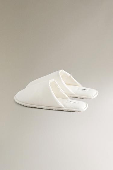 TECHNICAL FABRIC MULE SLIPPERS - White by Zara - Image 4