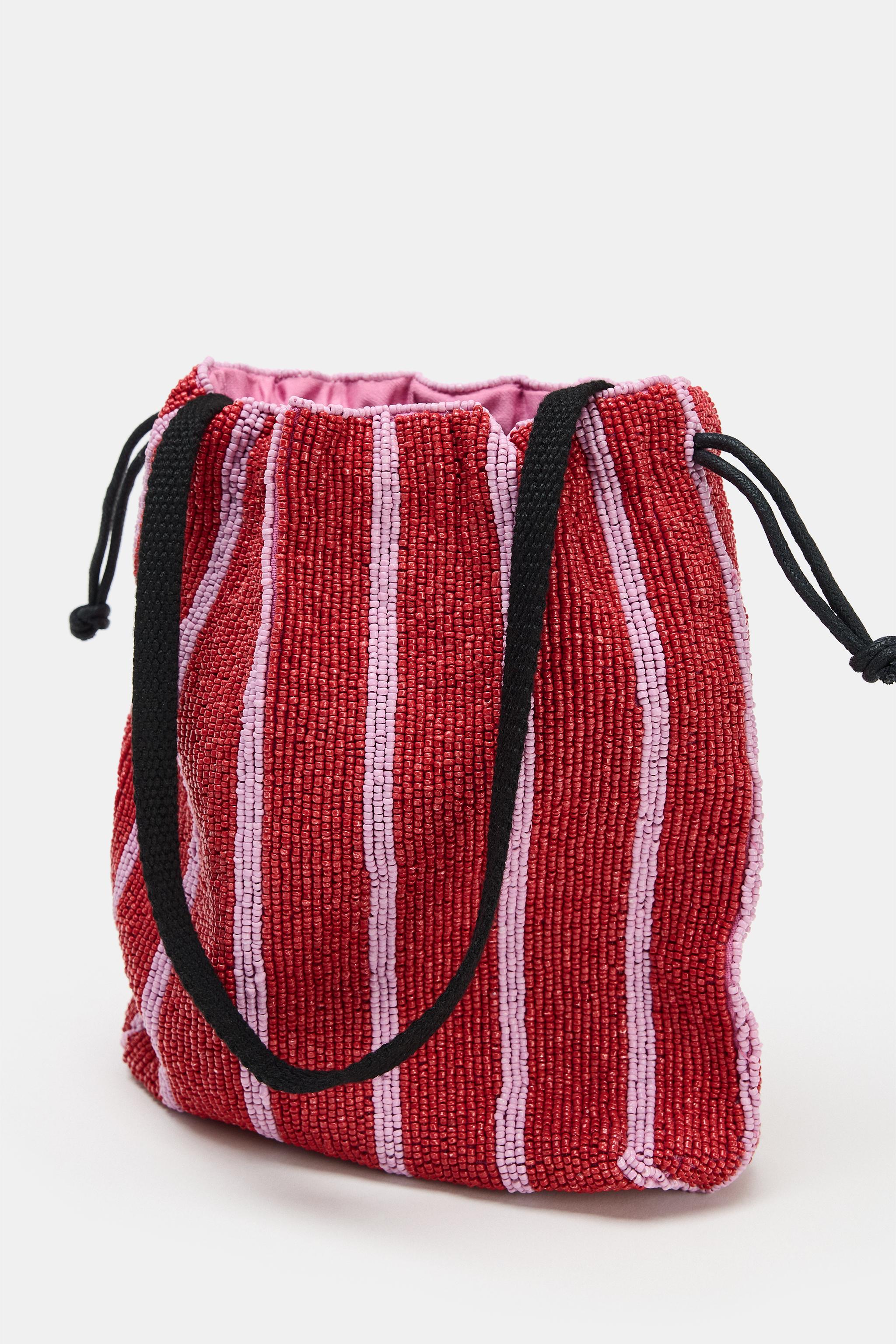 BEADED BUCKET BAG
