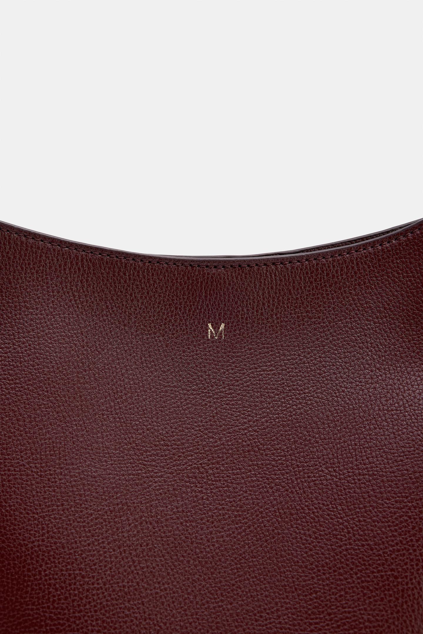 Женская сумка Zara Buckle Detail Bucket, цвет: Бордовый красный — фото 9