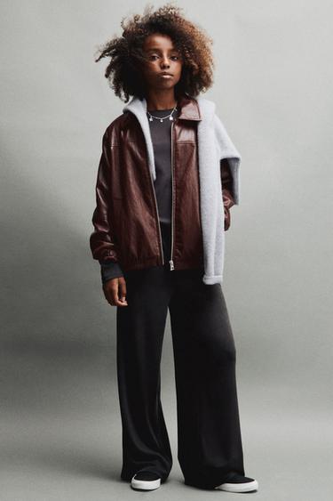 შარვალი WIDE LEG SPORTY - Zara-ს Grey