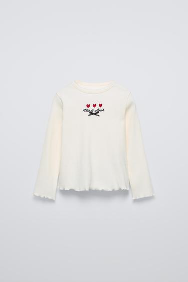 CAMISETA RIB LACITO - Crudo de Zara