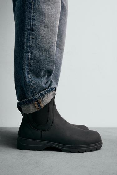 BOTTINES CHELSEA EN CUIR - Noir de Zara - Image 3