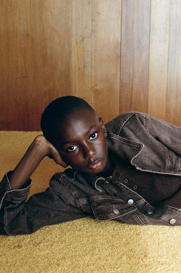 FADED-EFFECT DENIM JACKET - Brown by Zara