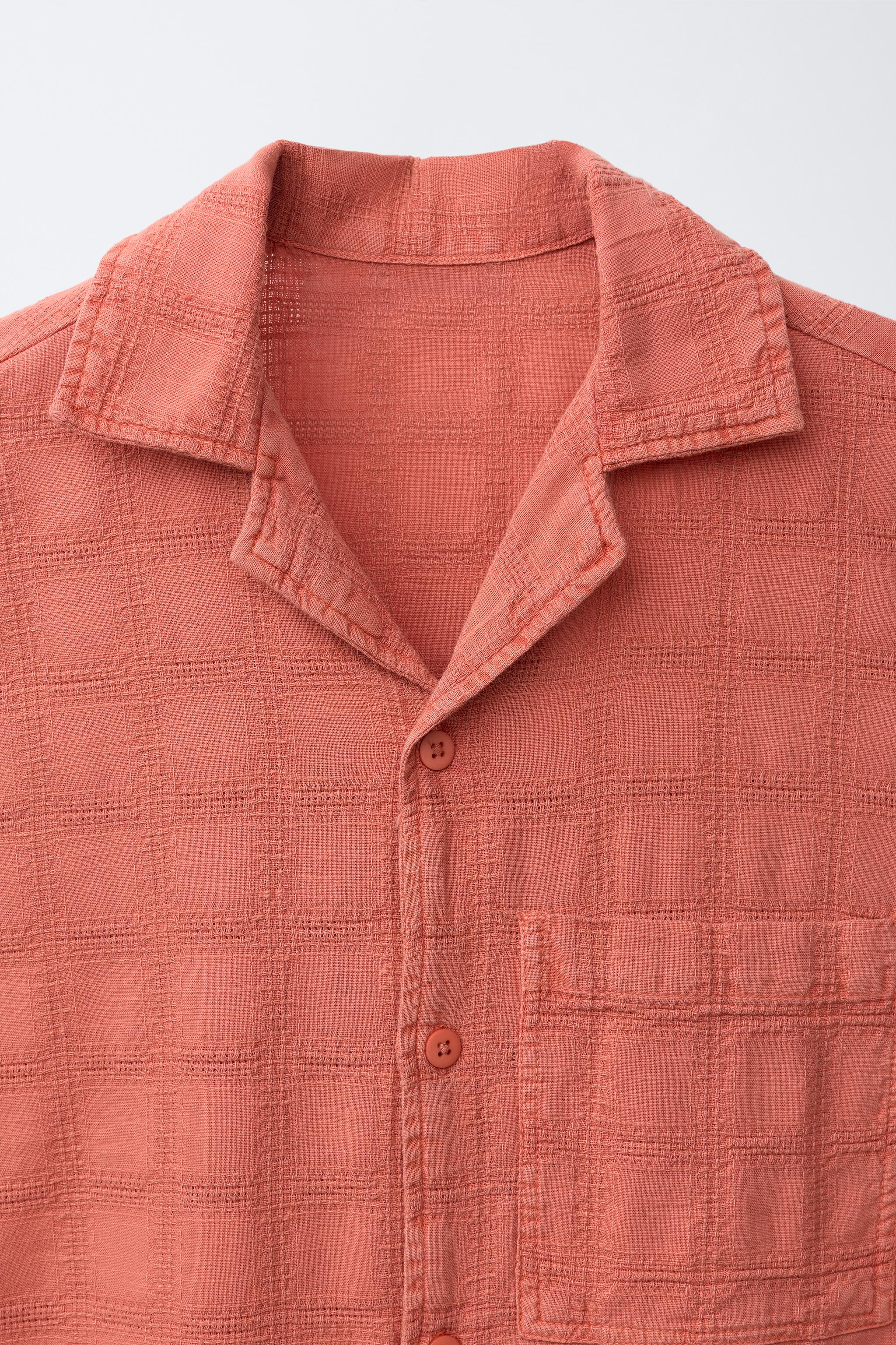 TEXTURED PLAID SHIRT