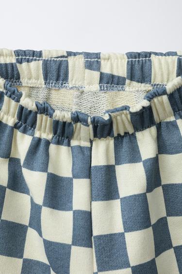 BALLOON CHECK TROUSERS - Blue by Zara