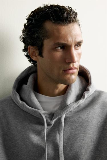 BASIC RELAXED FIT HOODIE - Grey marl by Zara