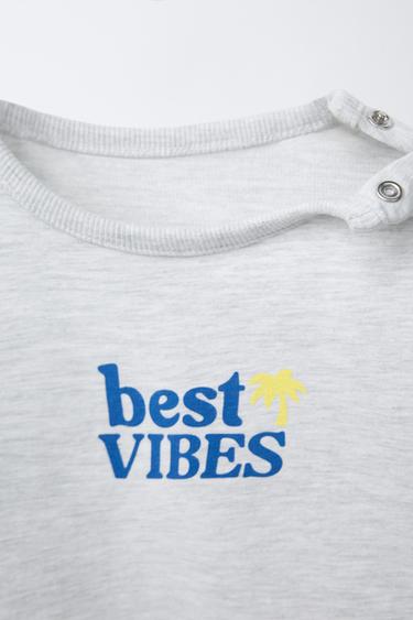 SLOGAN SWEATSHIRT AND BERMUDA SHORTS SET - Grey marl by Zara - Image 2