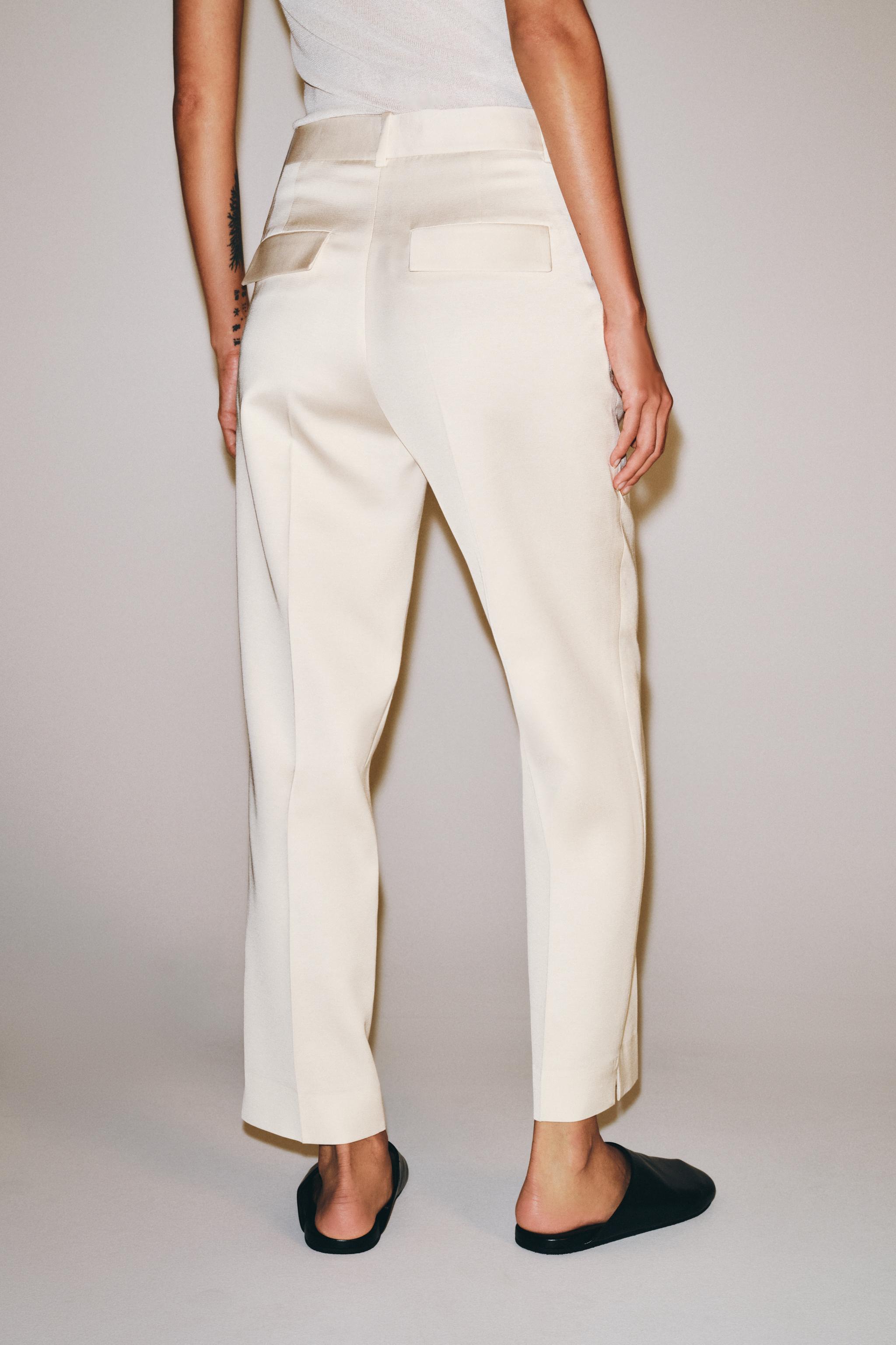 ZW COLLECTION SATIN STRAIGHT-LEG TROUSERS