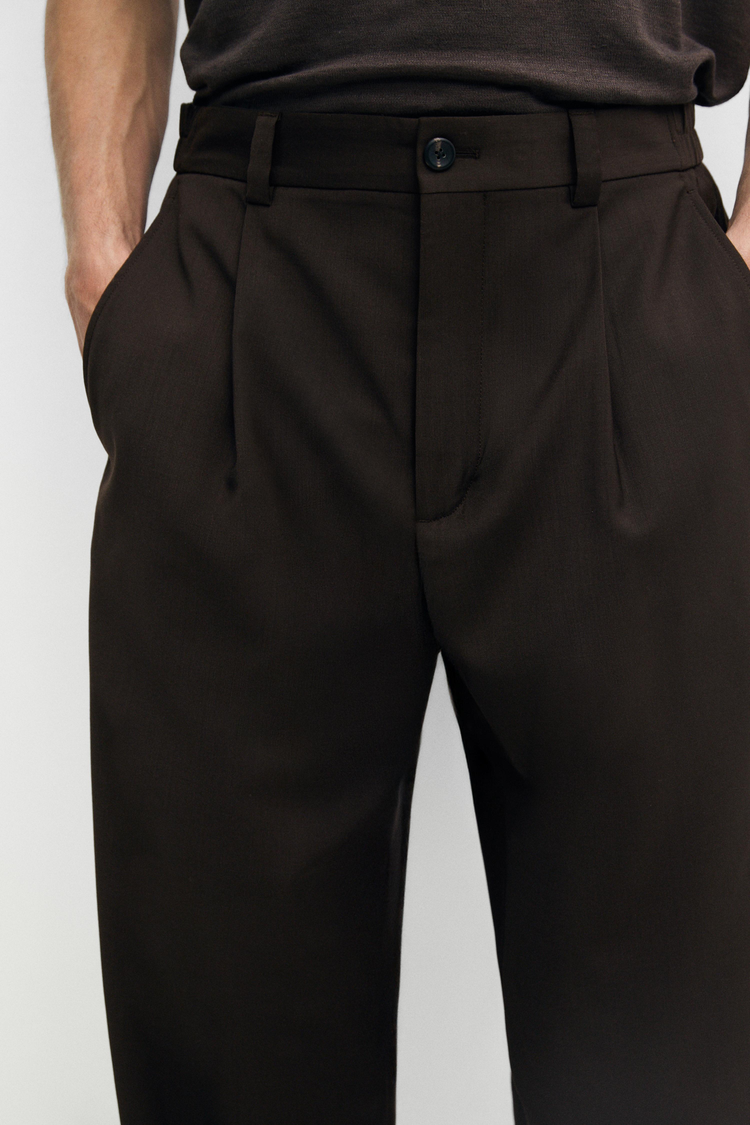 Relaxed fit cool wool trousers with darts