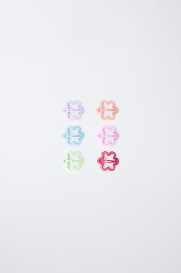 PACK SEIS PINZAS FORMA FLOR - Rosa de Zara