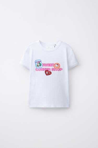 TRIČKO SE SAMOLEPKAMI HELLO KITTY © SANRIO - Bílá od Zara - Obrázek 0