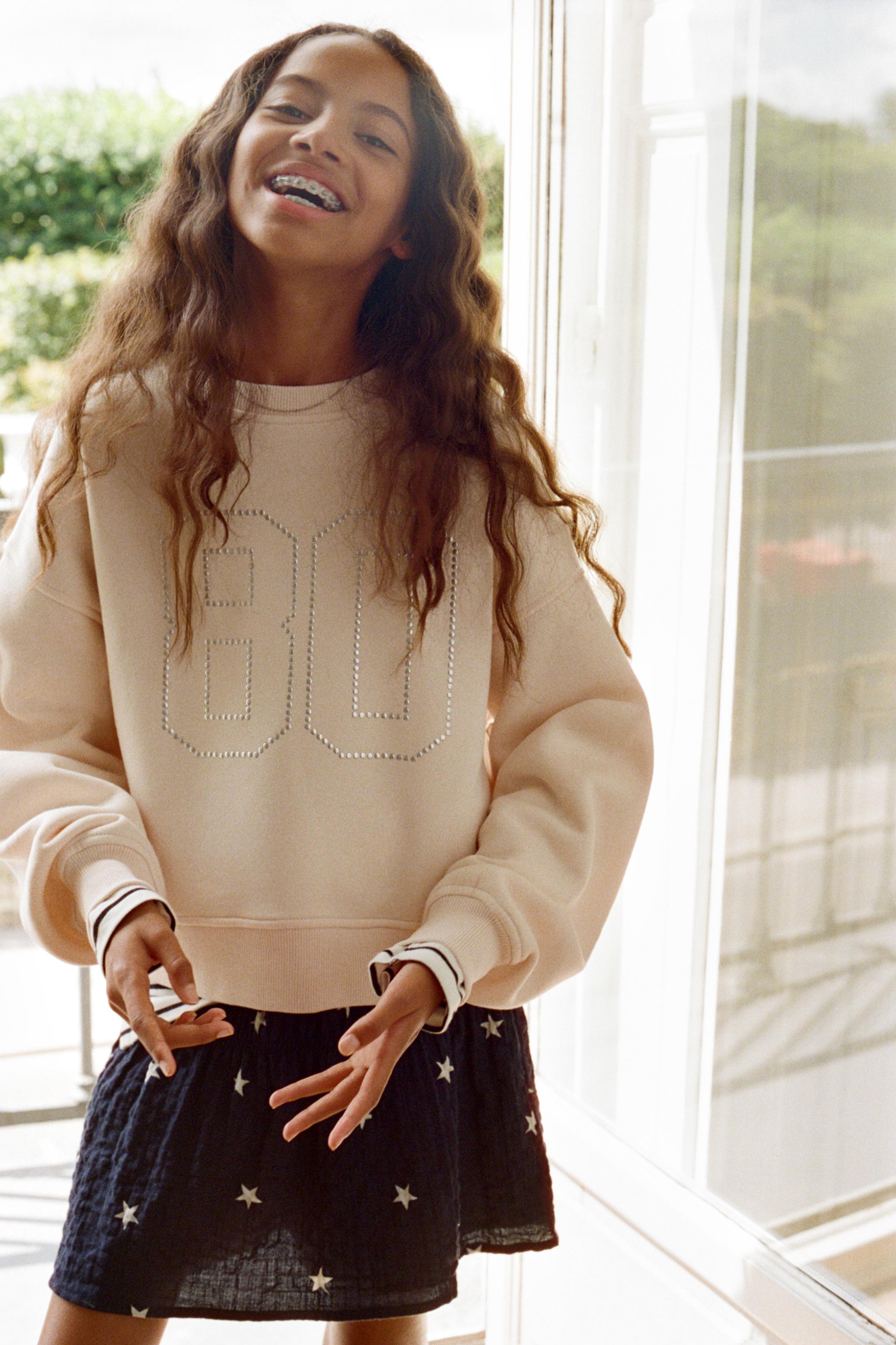 NUMBER STUD SWEATSHIRT - Ecru | ZARA United States