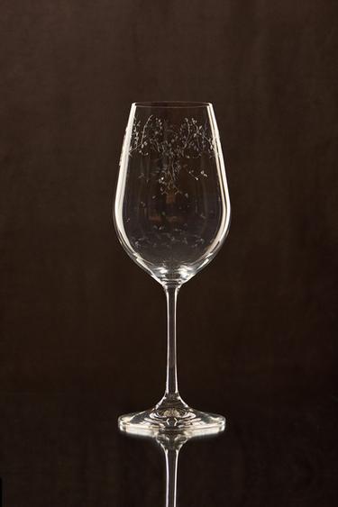 Zara ENGRAVED CHRISTMAS WINE GLASS - 990