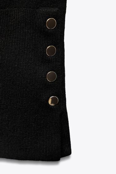 PULL EN MAILLE LISSE BASIQUE - Noir de Zara - Image 8