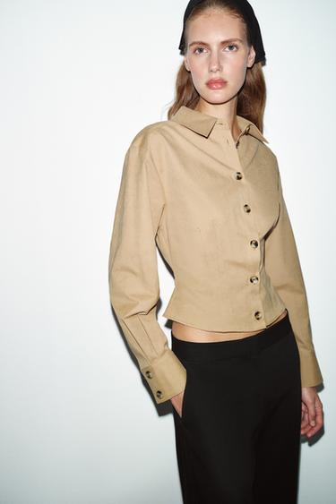 PANTALON BARREL TAILLE NORMALE - Noir de Zara - Image 3