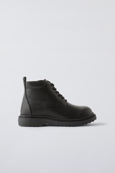 Zara LACED ANKLE BOOTS - Black