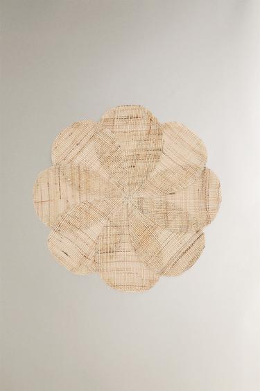 Zara RAMIE FLOWER PLACEMAT - Light beige