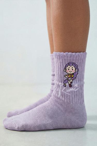 3-PACK OF KPOP DEMON HUNTERS™ NETFLIX © MID-CALF SOCKS - Mauve by Zara