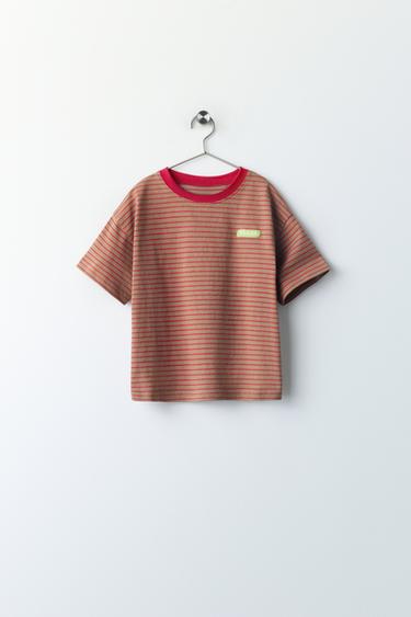 PUKAS SURF STRIPED T-SHIRT - Brick by Zara