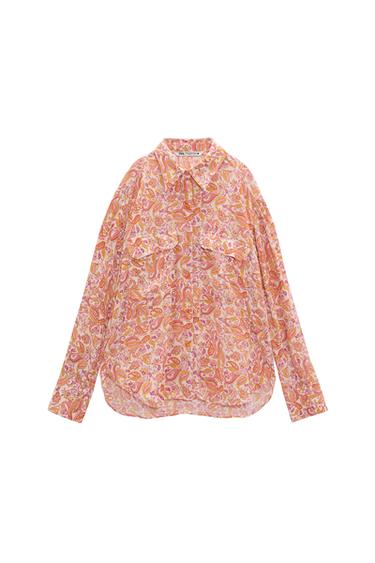 POCKET PRINT BLOUSE