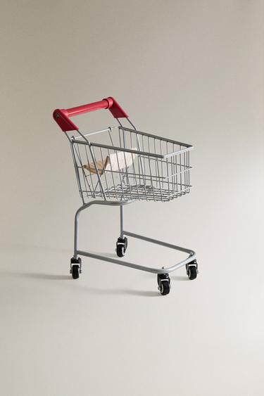 CHILDREN'S TOY SUPERMARKET TROLLEY - Silver by Zara