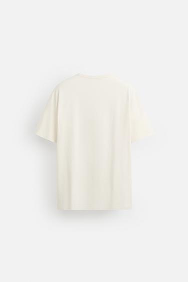 T-SHIRT LIGHTWEIGHT - Blanc cassé de Zara - Image 6