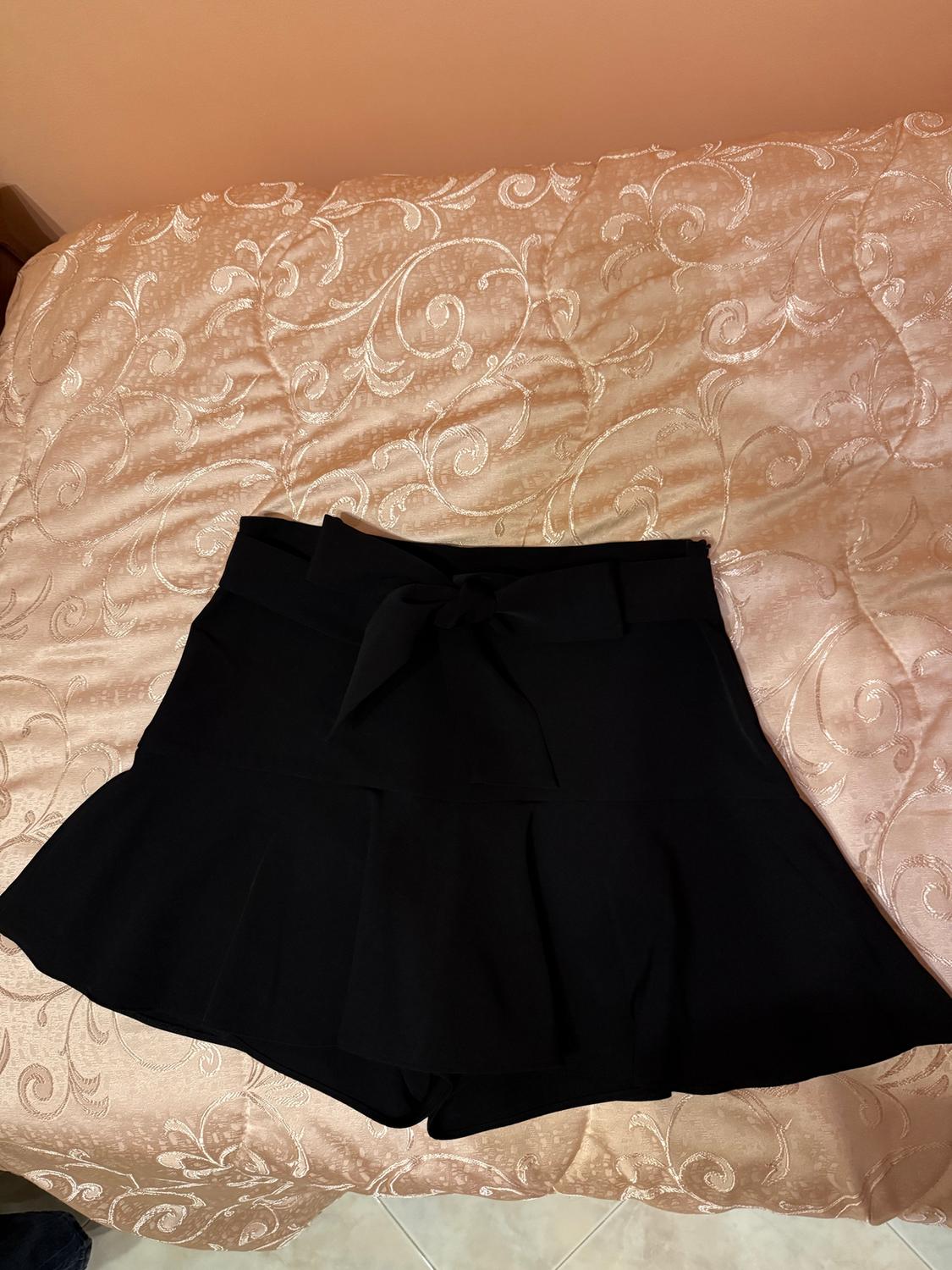 GONNA A PANTALONE SATINATA CON FIOCCO - Image 3