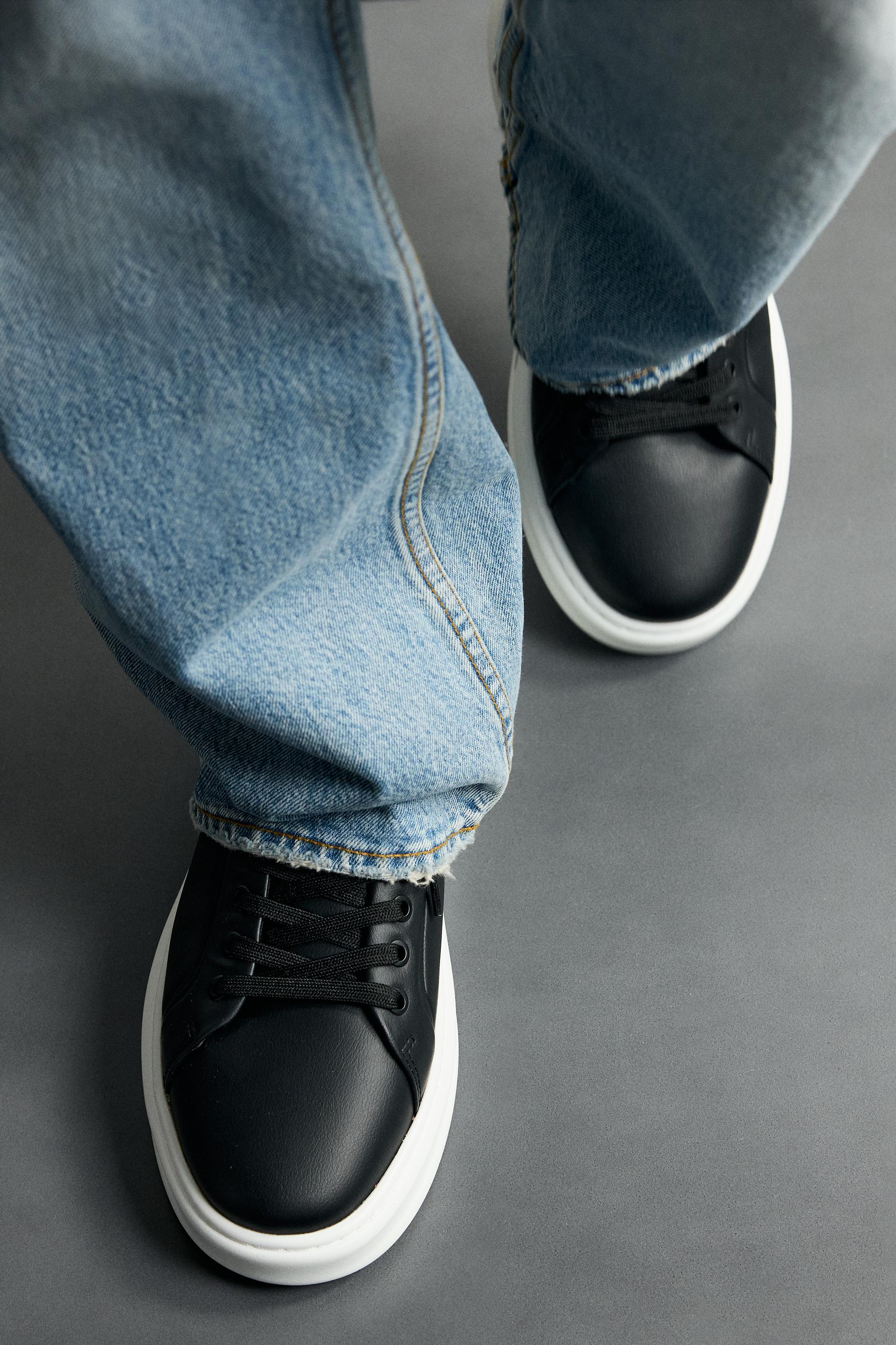 Мужские кроссовки Zara HEEL DETAIL SNEAKERS — фото 3
