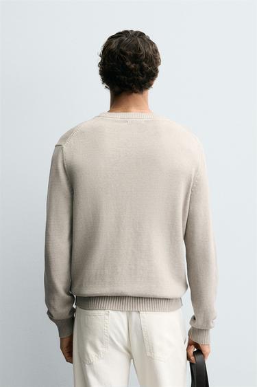 WASHED EFFECT TEXTURED SWEATER - Grey / Blue by Zara - Image 2
