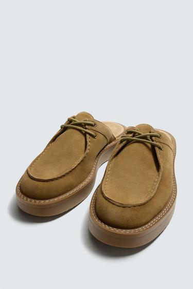 SABOTS EN CUIR - Beige de Zara - Image 4