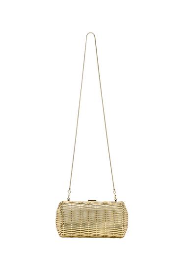 CLUTCH TRENZADO METALIADO - Dorado de Zara