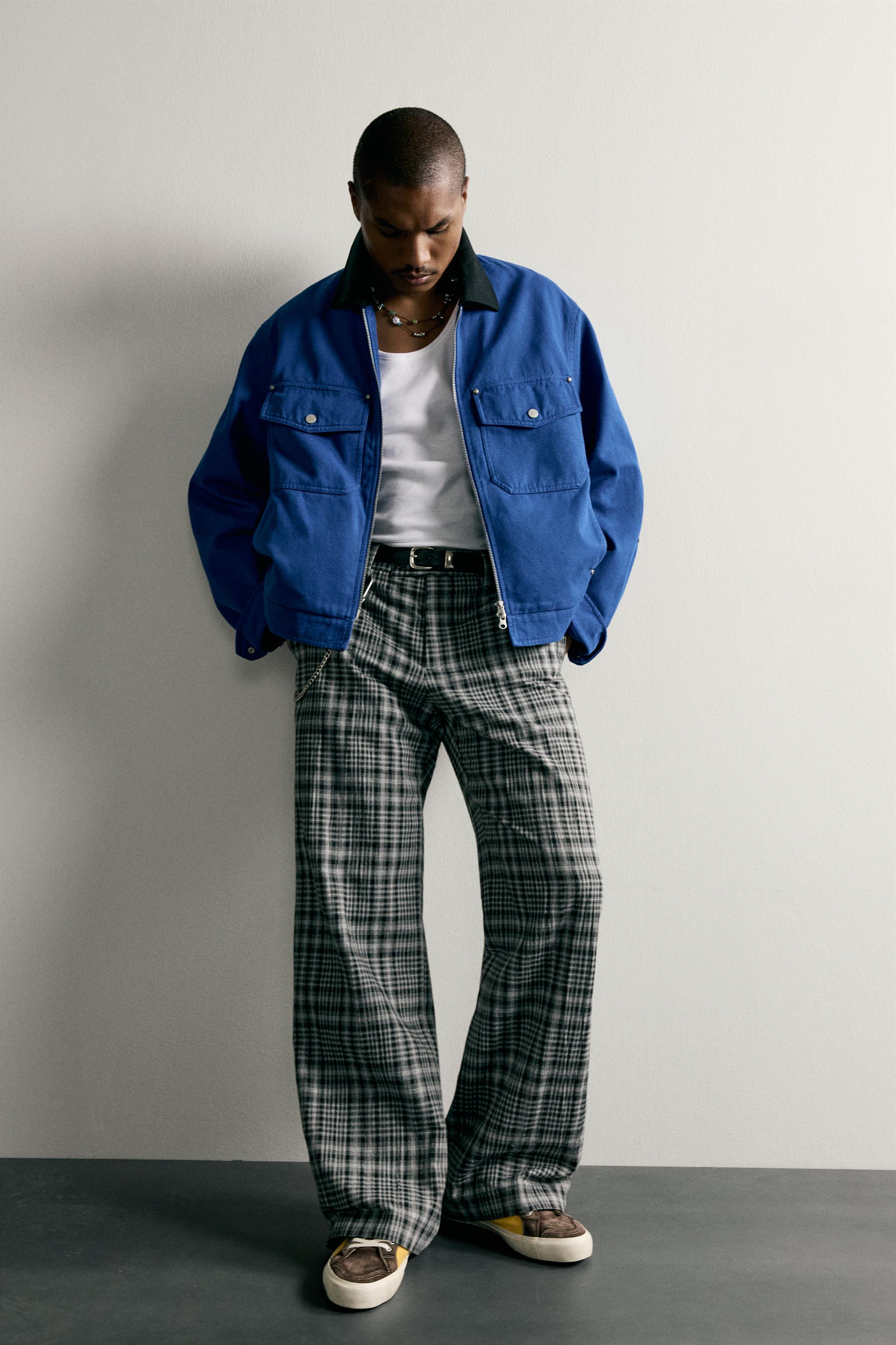 CROPPED FIT JACKET WITH CONTRASTING COLLAR