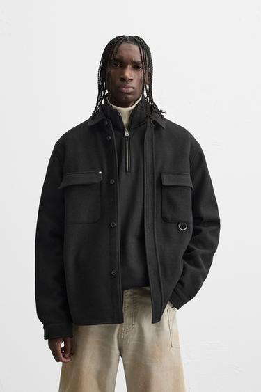 OVERSHIRT WITH POCKETS - Black by Zara