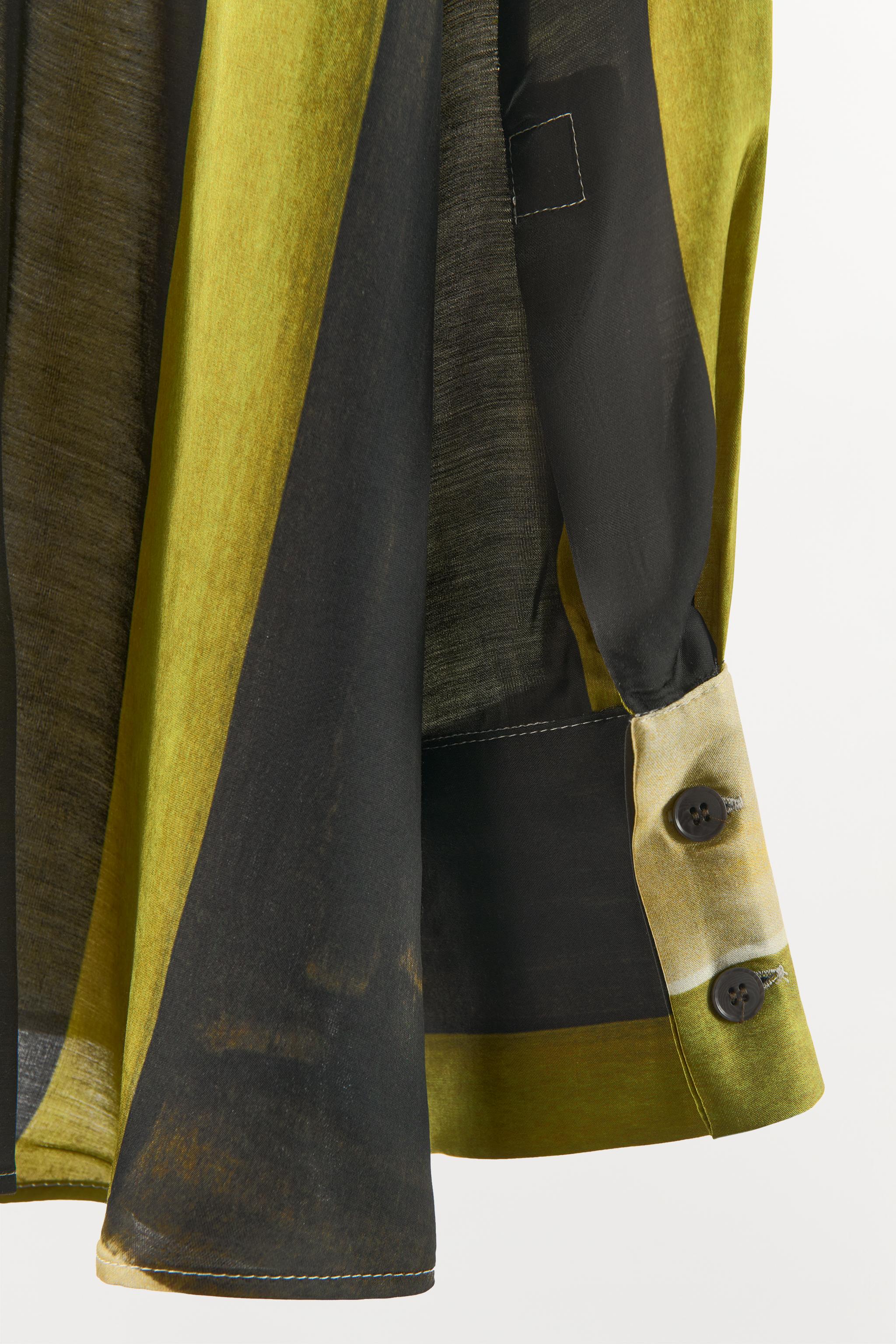 【ZARA】プリント柄サテンシャツ グリーン | 6085/460/500 PRINTED SATIN SHIRT - Green | ZARA France