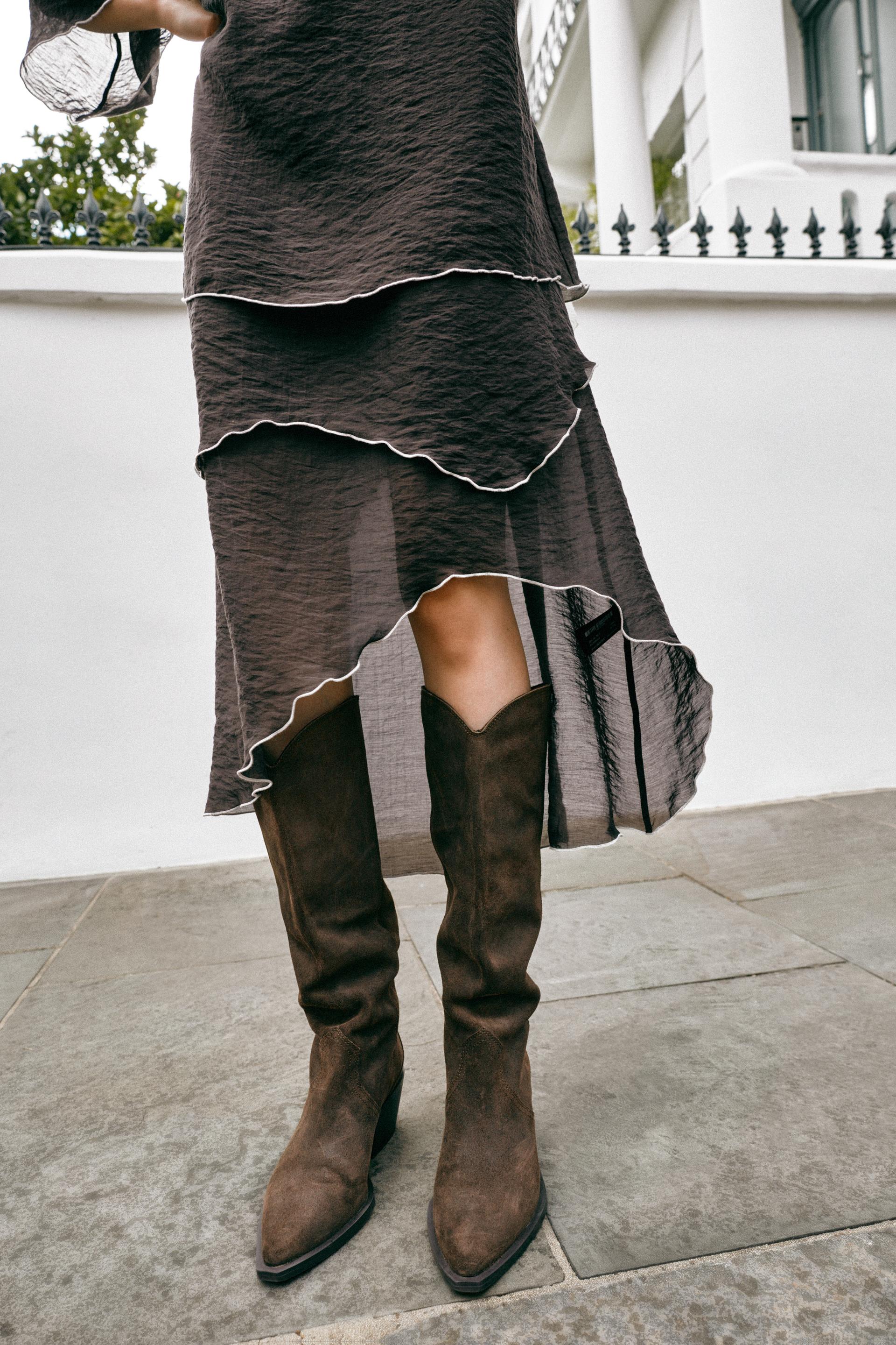 RUFFLED MIDI DRESS thumbnail 5