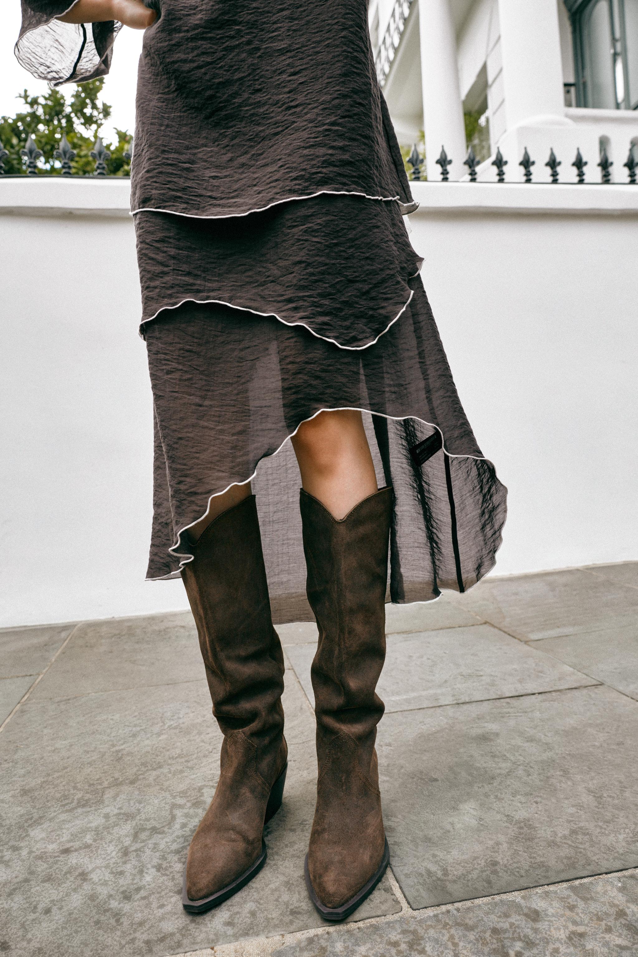 Женские платья Zara RUFFLED MIDI DRESS — фото 5