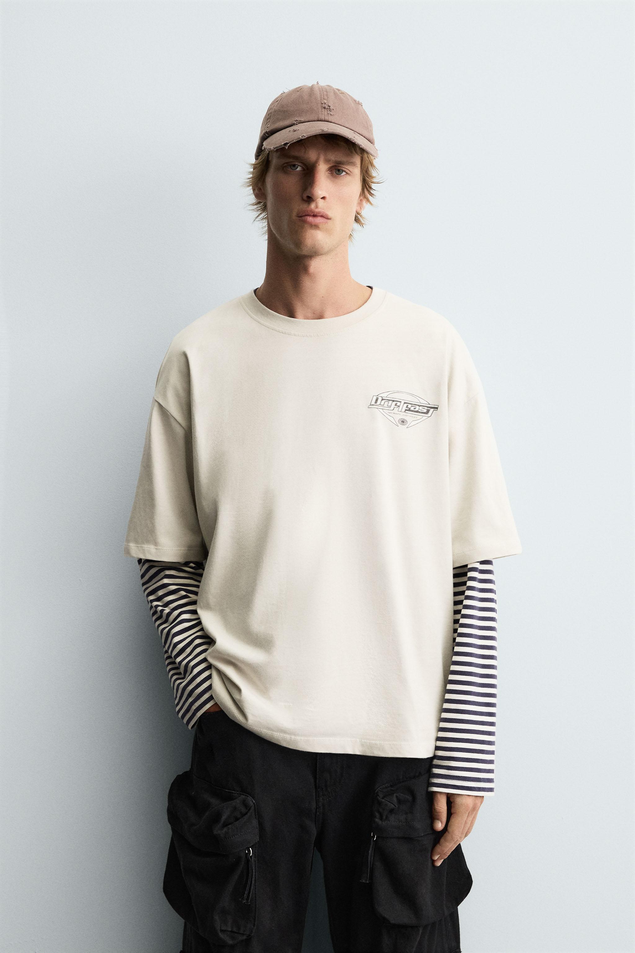 ウォッシュドグラフィックTシャツ - ウォッシュブルー | ZARA ウォッシュドグラフィックTシャツ - ウォッシュブルー | ZARA