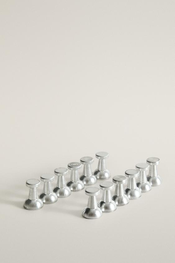 SET DE IMANES DE METAL (12 PIEZAS) - Plata de Zara - Imagen 0