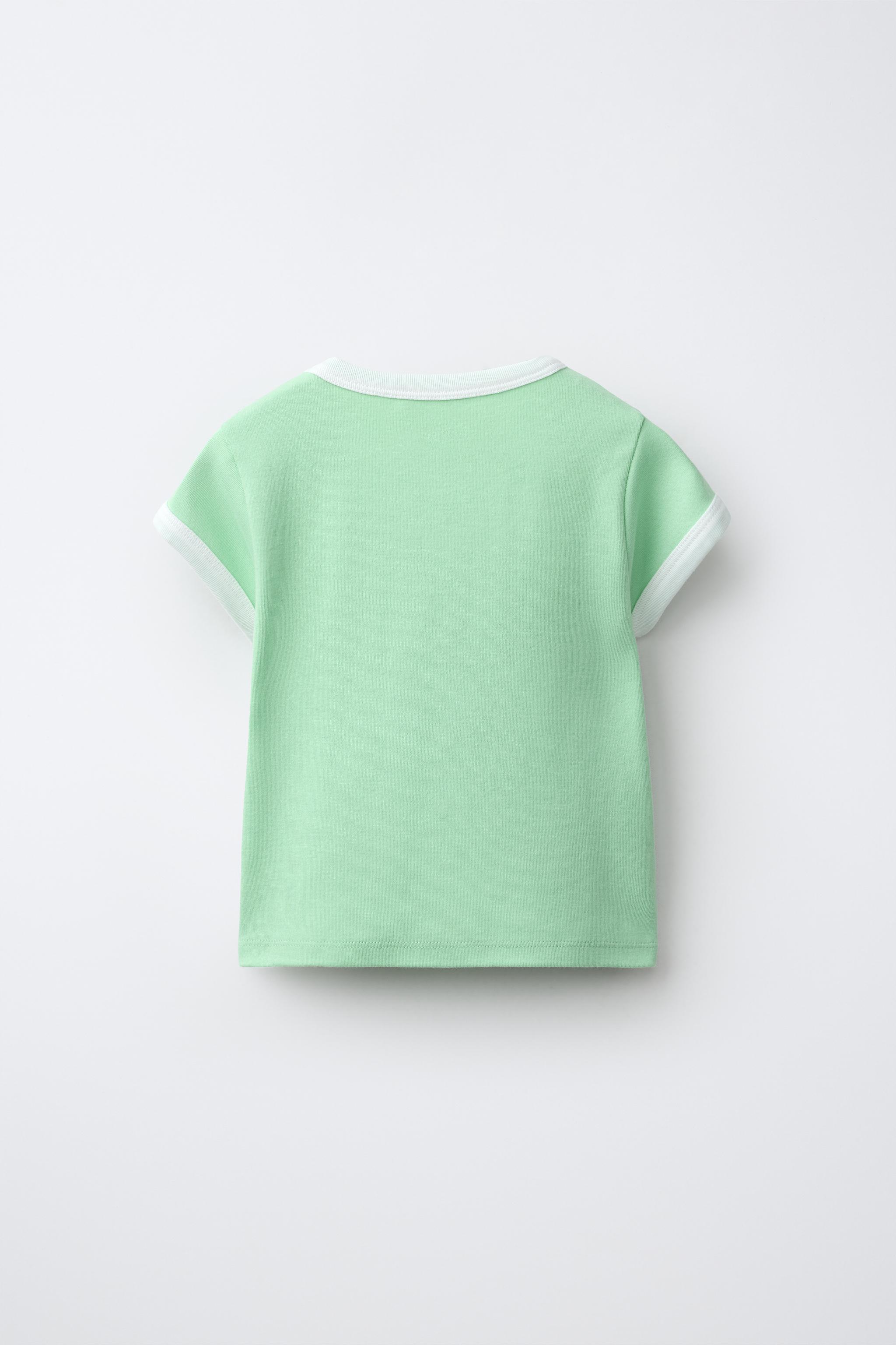 Детские футболки Zara CONTRAST NUMBER PRINT T-SHIRT — фото 2