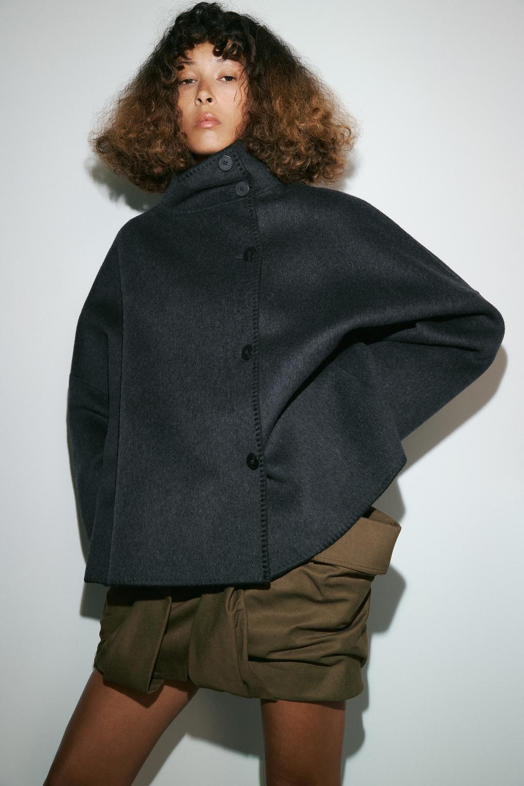 WOOL BLEND SHORT COAT ZW COLLECTION - image 2