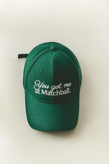 COTTON TENNIS CAP - Green by Zara - Image 5